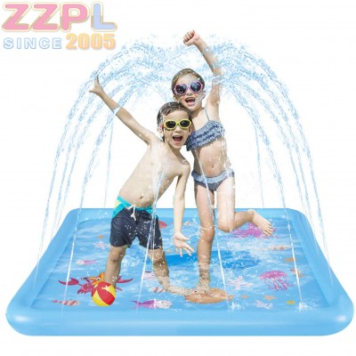 Square Inflatable Water Mat Yard Backyard Sprinkler for kids Water-Filled Sprinkler Play Mat