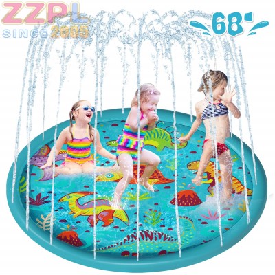 PVC Dinosaur Inflatable Garden Sprinkler Pad Splash Water Play Mat