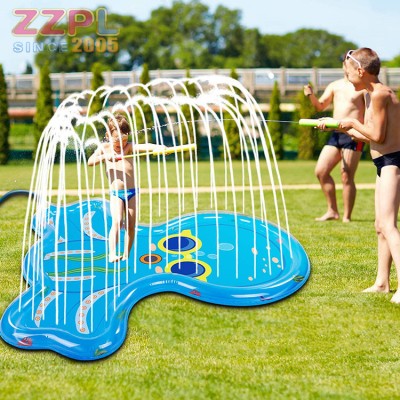 Kids Octopus Sprinkler Splash Mat Baby Inflatable Water Spray Pad